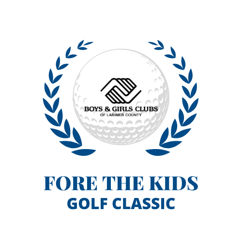Golf ball with the Boys & Girls Clubs of Larimer County logo