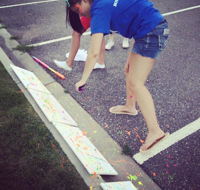Daisy doing a Teen Night project