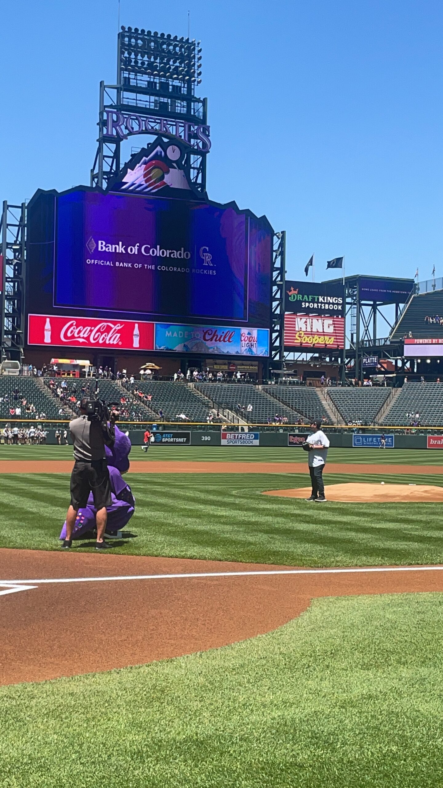 Bank of Colorado sponsoring the first pitch, allowing the 2022 youth of the year to pitch on the Colorado Rockies field