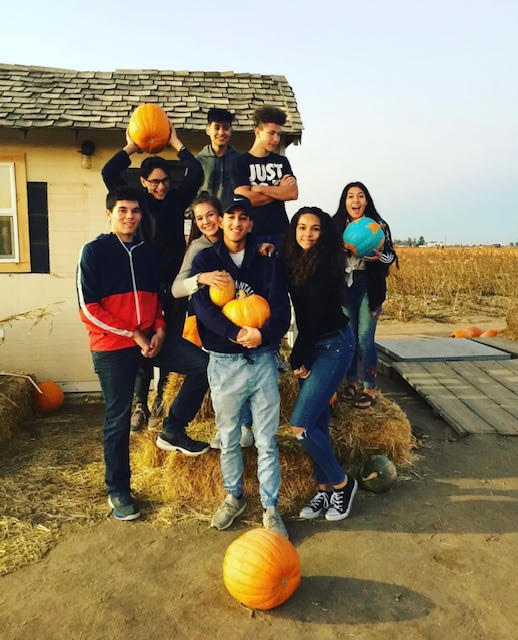 Ayanna at the Pumpkin Patch with her Club friends
